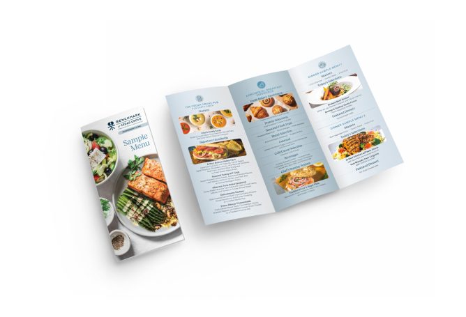 Benchmark at Cedar Grove Sample Menu